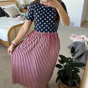 Piper and Scoot Stars and Stripes dress